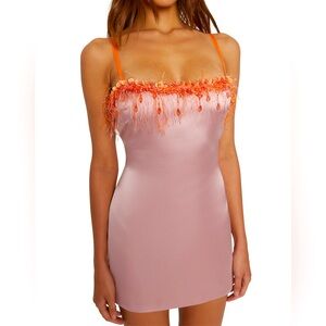 Danielle GUIZIO - Satin beaded mini dress